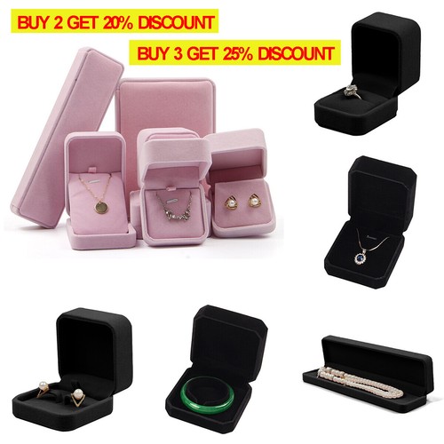 Black pink velvet jewellery - black/pink,