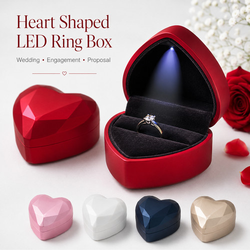 Heart shaped ring gift - gift, box