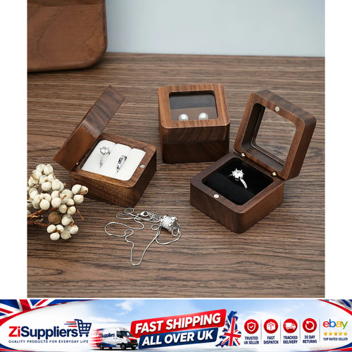 Ring case wooden box - wooden,