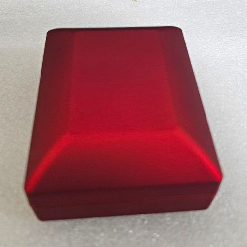 Red plastic velvet lined - velvet,