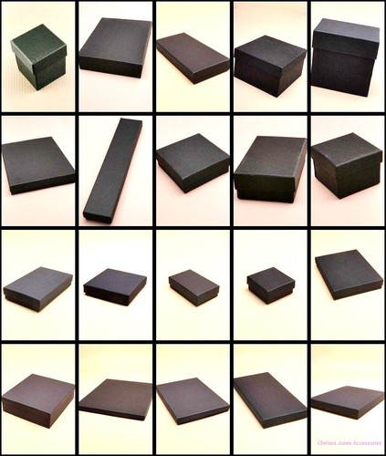 Black jewellery gift boxes - black,