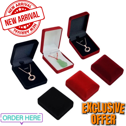 Velvet necklace box pendant - necklace,