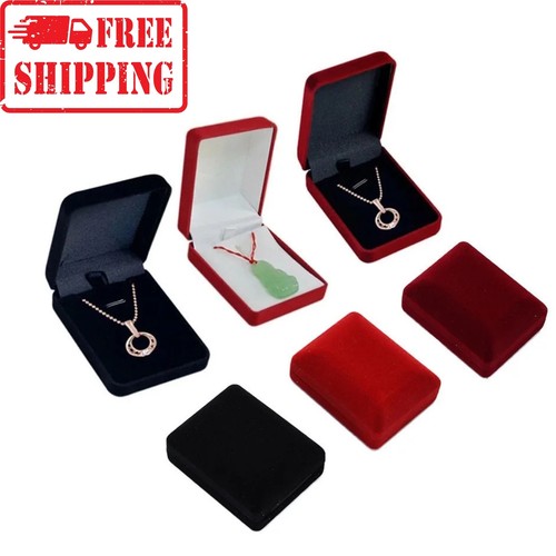 Velvet necklace box - necklace, pendant