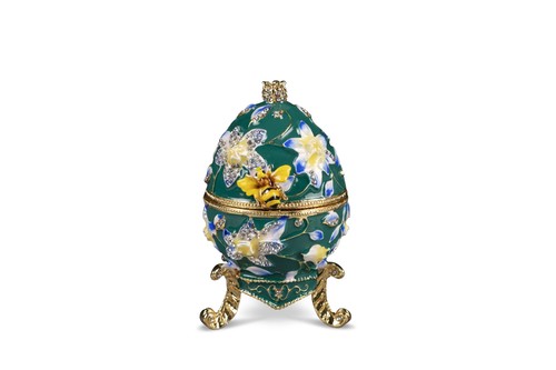 Egg with bee and floral - and,
