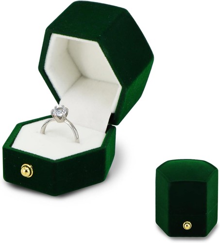 Wedding ring box short velvet - wedding,