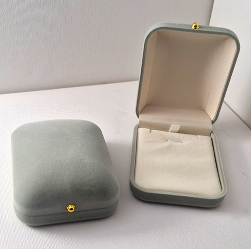 2pcs grey velvet lined - lined, ring