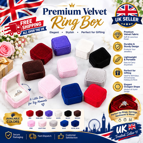 Velvet ring box jewellery - velvet,