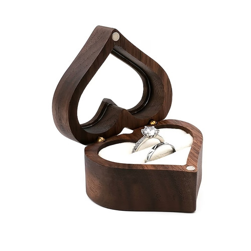 Heart shaped wooden double - shaped,