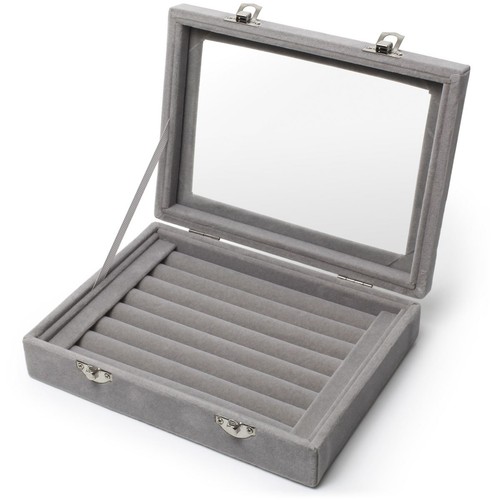 Velvet ring box tray - box,