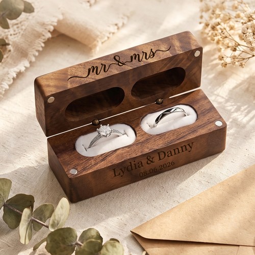 Personalised wooden ring - personalised,