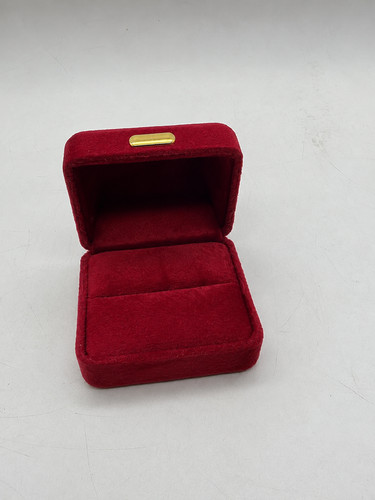 Red velvet ring box jewellery - red,