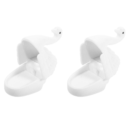 Chic white swan ring - white, organizer