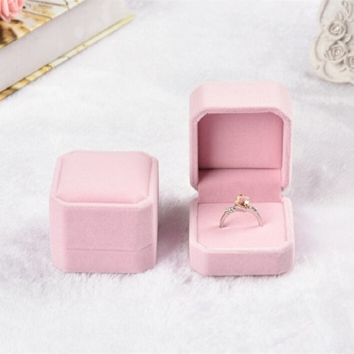 Square velvet jewellery ring - jewellery,